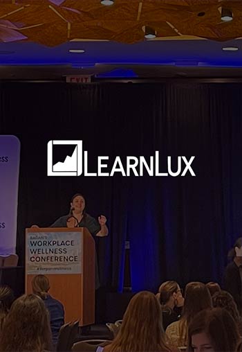 LearnLux white logo